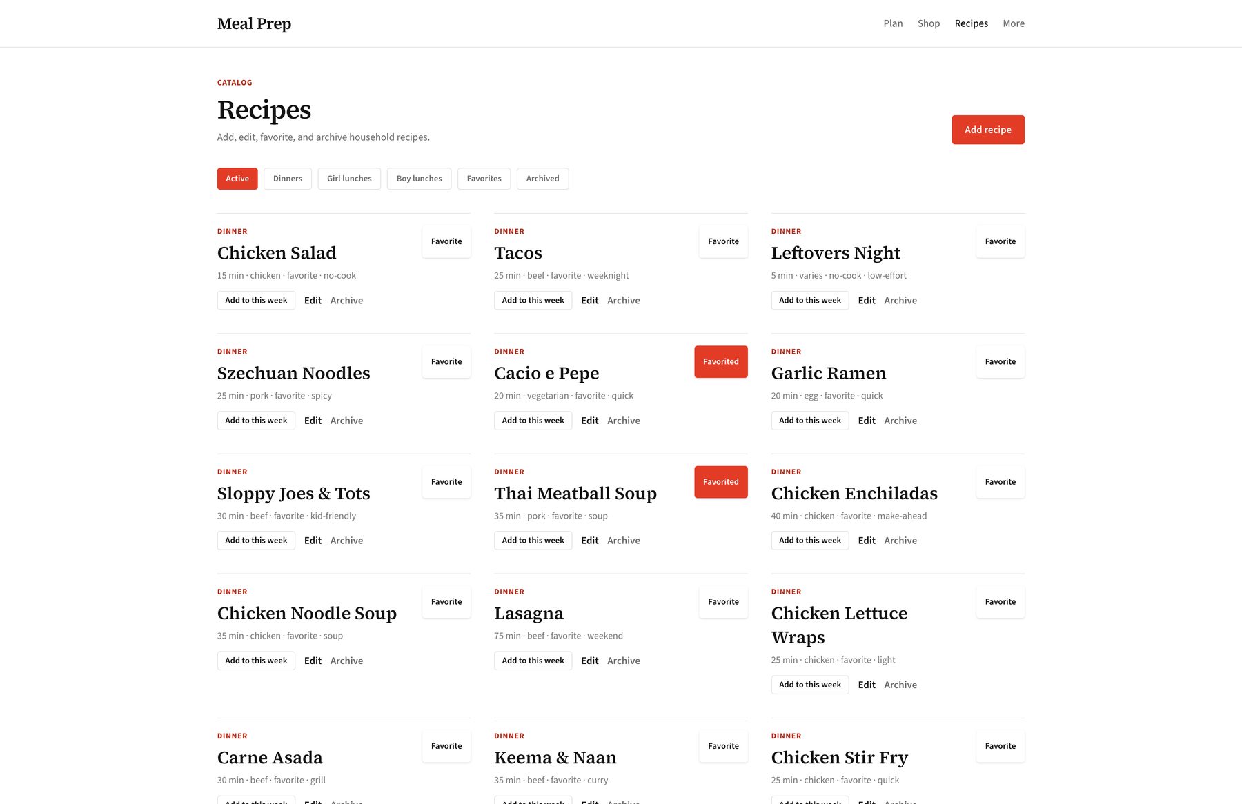Recipes
