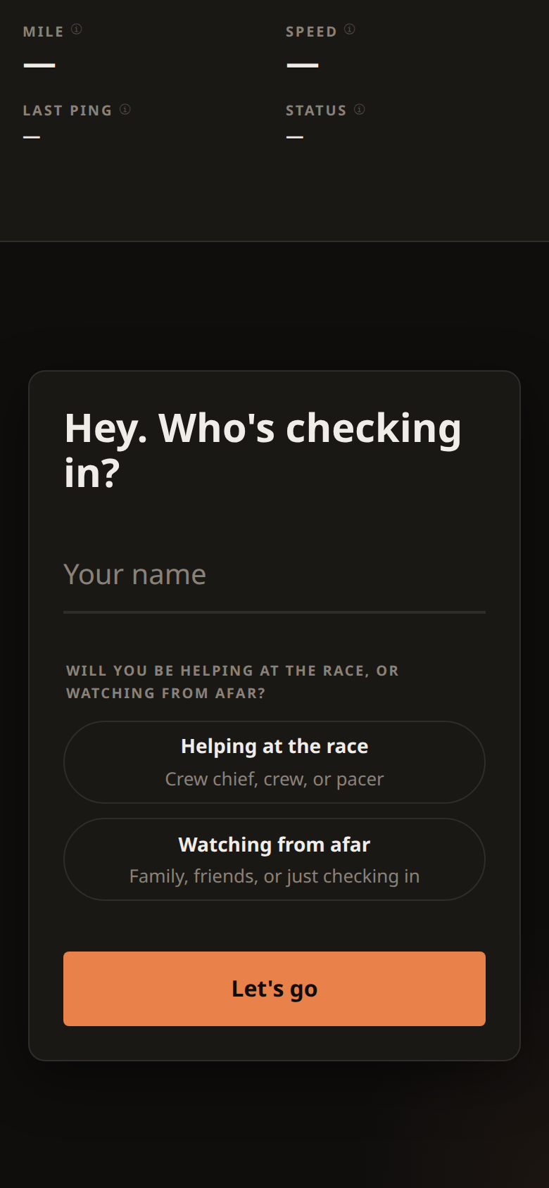 Ask Harvey check-in: helping at the race or watching from afar